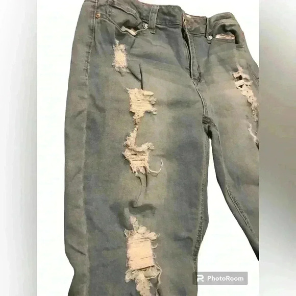 Seven7 Ripped/Distressed Denim Jeans Slim Straight leg Junior’s size 16 - Picture 5 of 12
